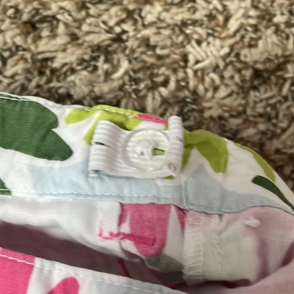 Gymboree Floral Capris Pink Green Blue girls 7 - Picture 4 of 5